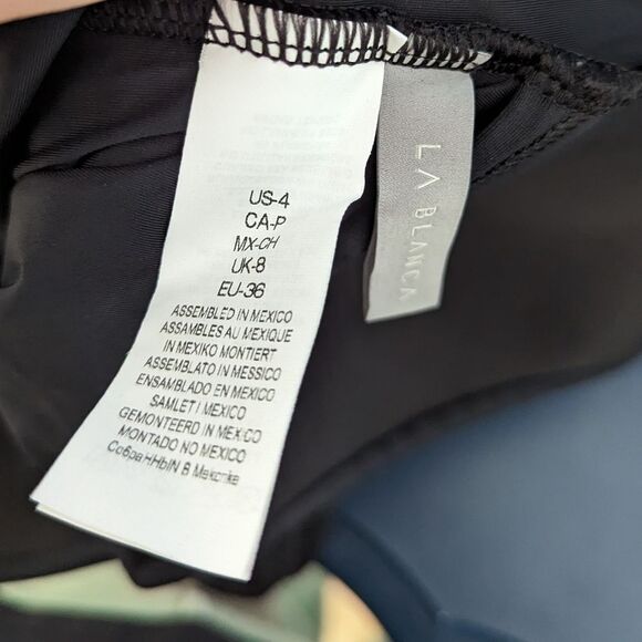 La Blanca Black Island Goddess Twist Keyhole One Piece Swimsuit Bathing suit NWT - Picture 4 of 6